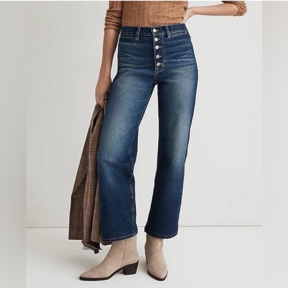 Madewell The Perfect Vintage jeans wide leg Clemens Wash 27 classic denim boho - Picture 1 of 9